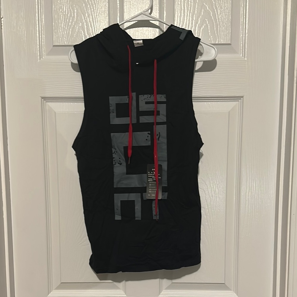 Black and Red Casual Tank Tops